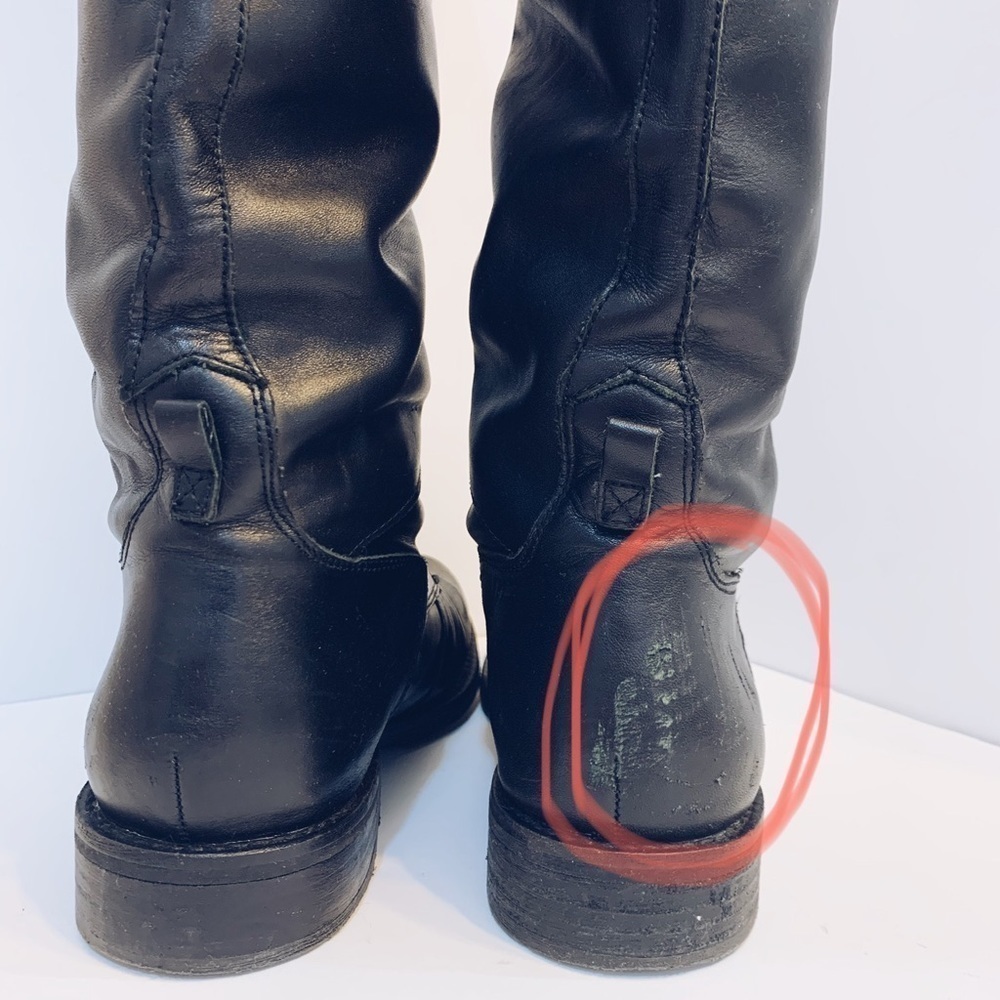 Nicole Black Tall Lace Up Riding Boots, 7M - Picture 5 of 8